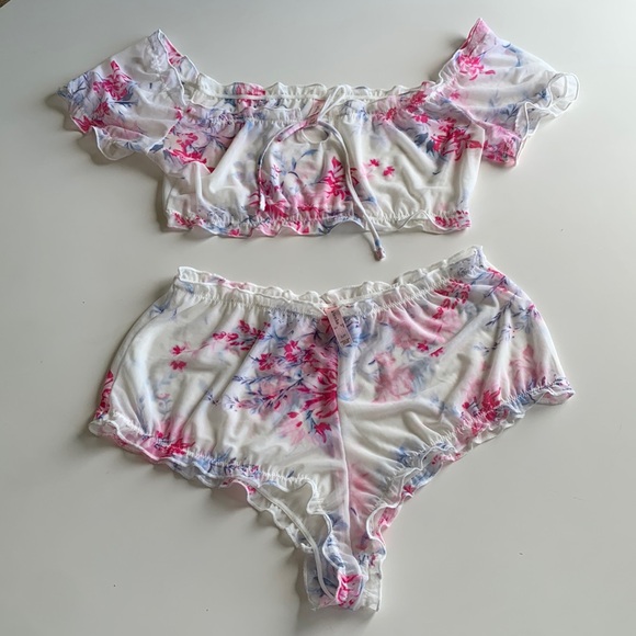 La vie en rose - floral sleep set - size S - Picture 1 of 4